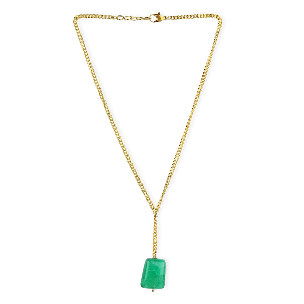 Ruby Raang Studio Green Gold Plated Handcrafted Necklace
