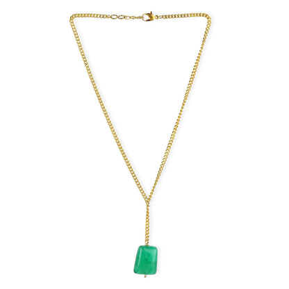 Ruby Raang Studio Green Gold Plated Handcrafted Necklace