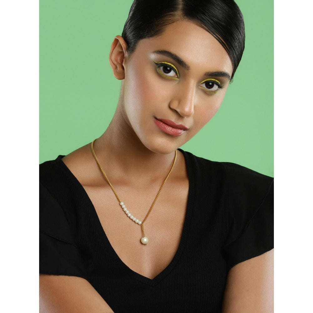 Ruby Raang Studio White Gold Plated Handcrafted Necklace