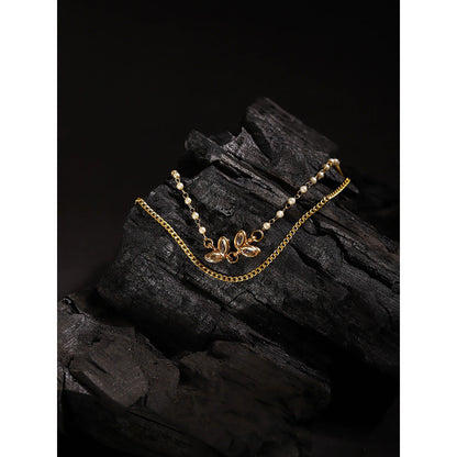 Ruby Raang Studio White Gold Plated Kundan Necklace