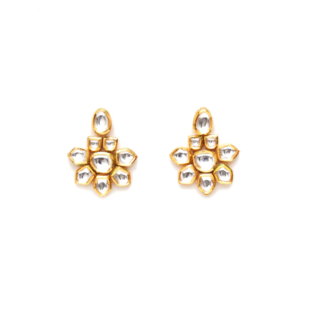 Ruby Raang Studio Kundan Flower Earrings