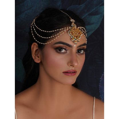 Ruby Raang Studio Layered Pearl Matha Patti