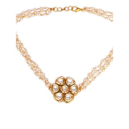 Ruby Raang Studio Kundan and Pearl Choker Neckpiece