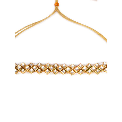 Ruby Raang Studio Gold Kundan and Pearl Neckpiece
