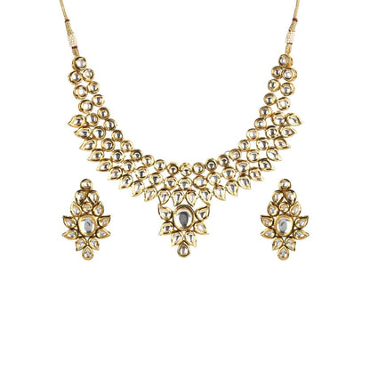 Ruby Raang Studio Gold-Plated Kundan Choker with Earring