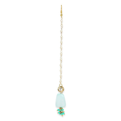 Ruby Raang Studio Turquoise Blue Kundan Maang Tikka