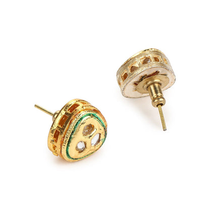 Ruby Raang Studio Gold-Toned & Silver-Toned Studs Earrings