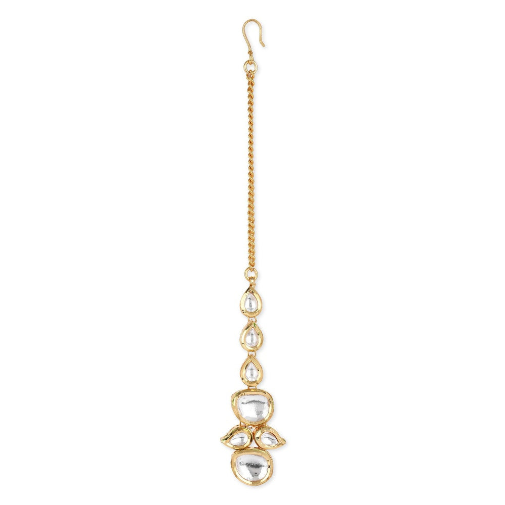 Ruby Raang Studio Kundan Maang Tikka