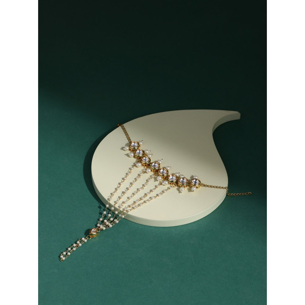 Ruby Raang Studio Kundan Hand Harness