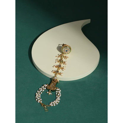 Ruby Raang Studio Kundan Hand Harness