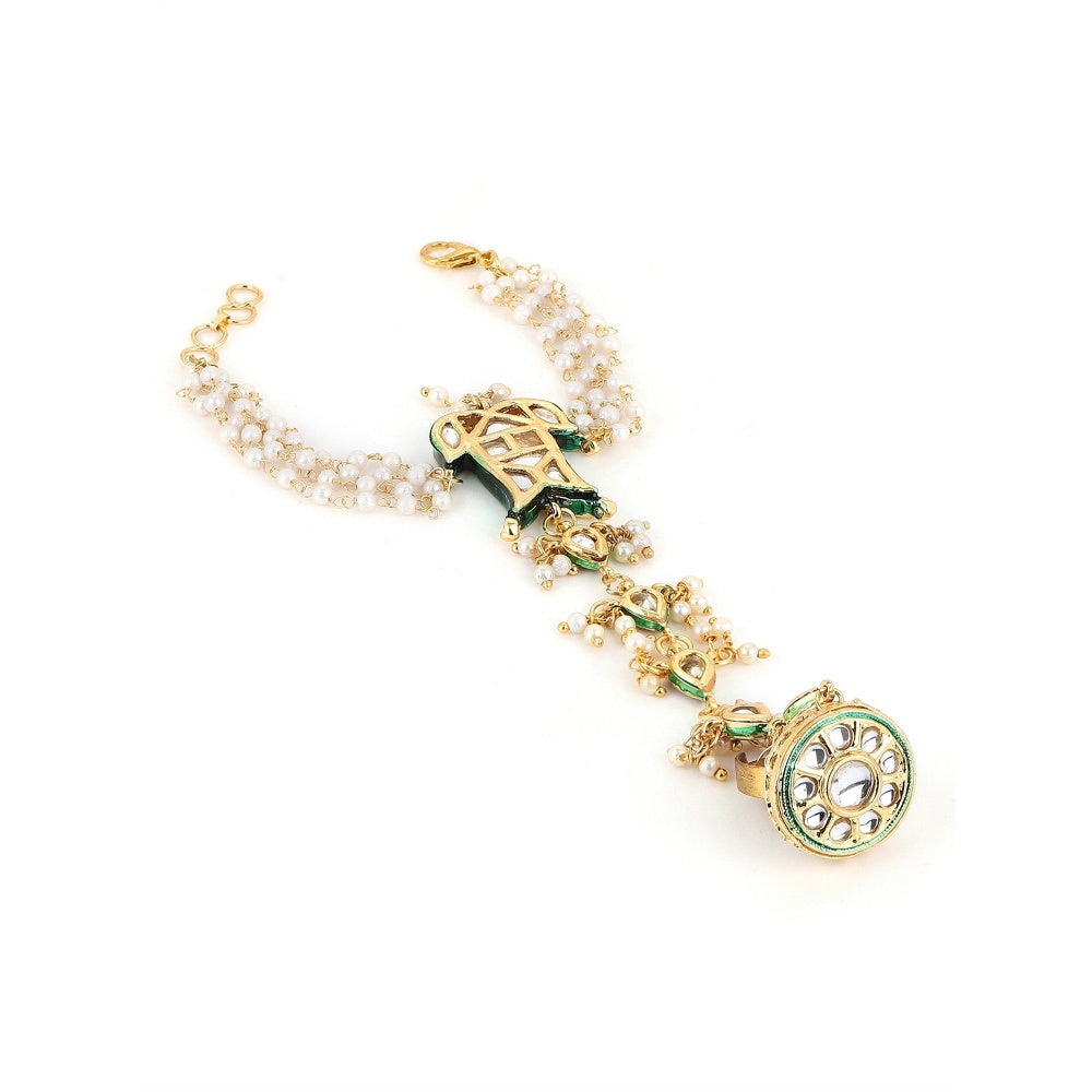Ruby Raang Studio Kundan Hand Harness