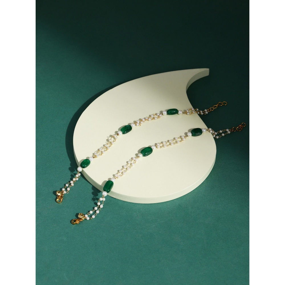 Ruby Raang Studio Pearl Anklets