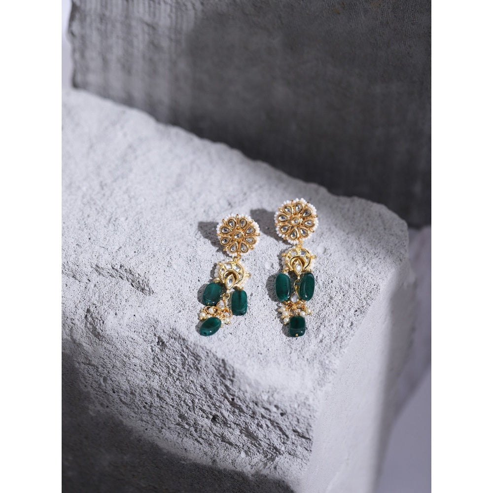 Ruby Raang Studio Kundan Drop Earrings