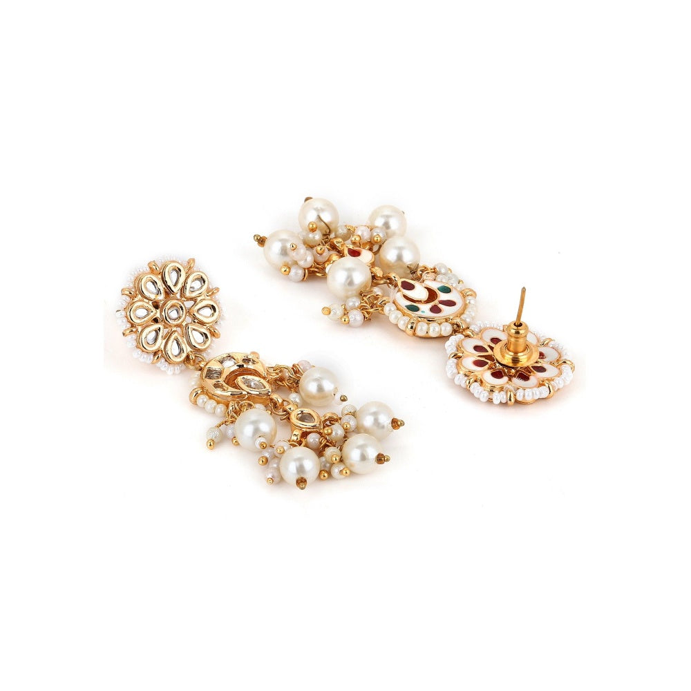 Ruby Raang Studio Kundan Drop Earrings