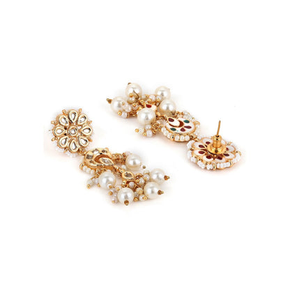 Ruby Raang Studio Kundan Drop Earrings