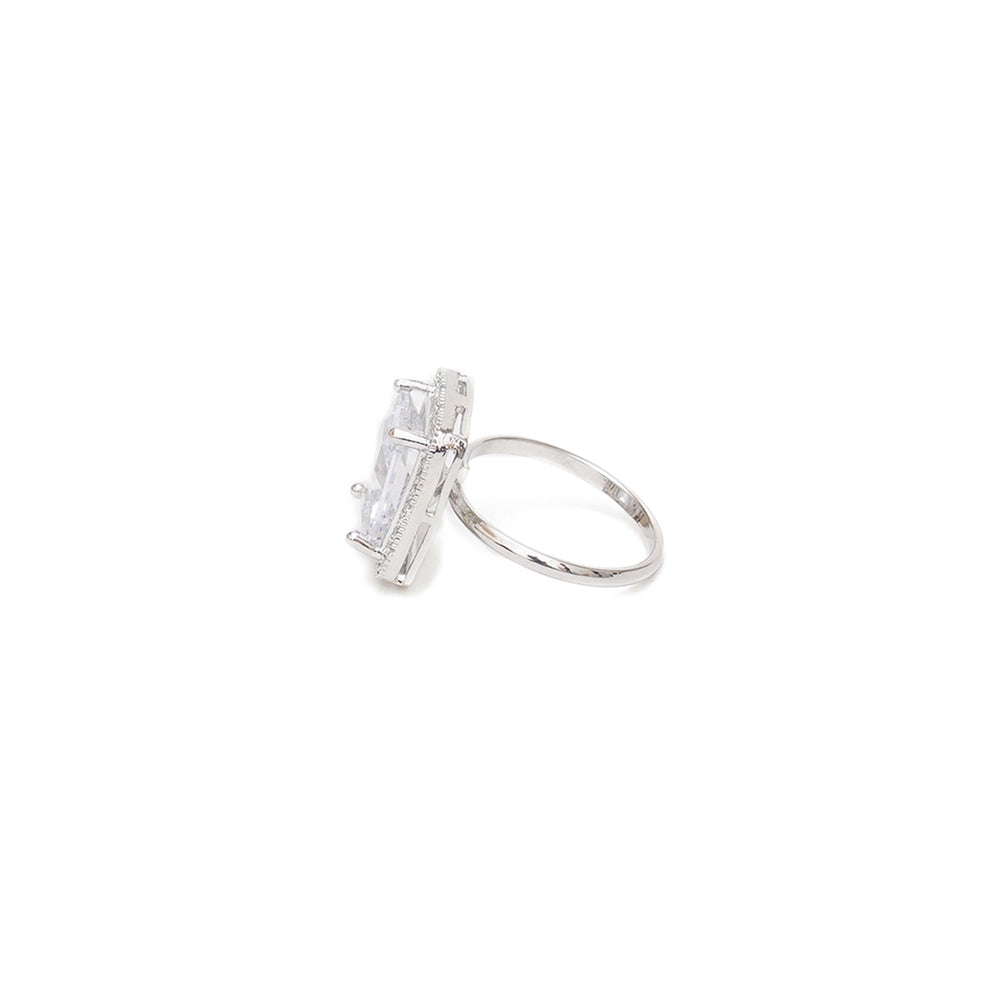 Ruby Raang Studio Adjustable White Diamond Finger Ring