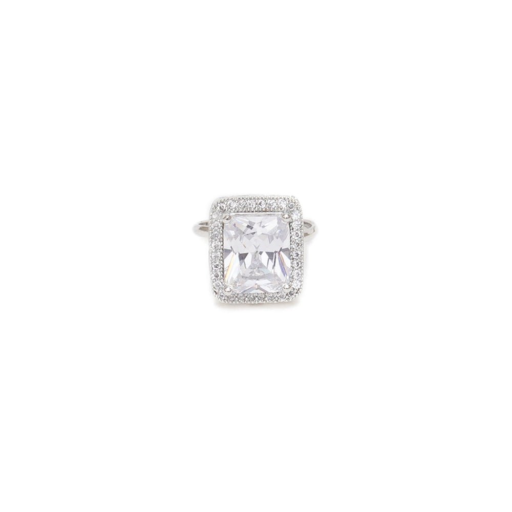 Ruby Raang Studio Adjustable White Diamond Finger Ring