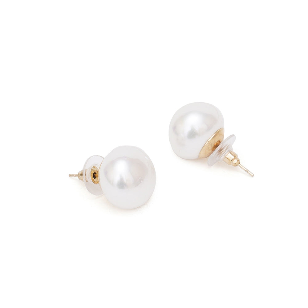 Ruby Raang Studio White Pearl Stud