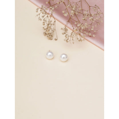 Ruby Raang Studio White Pearl Stud