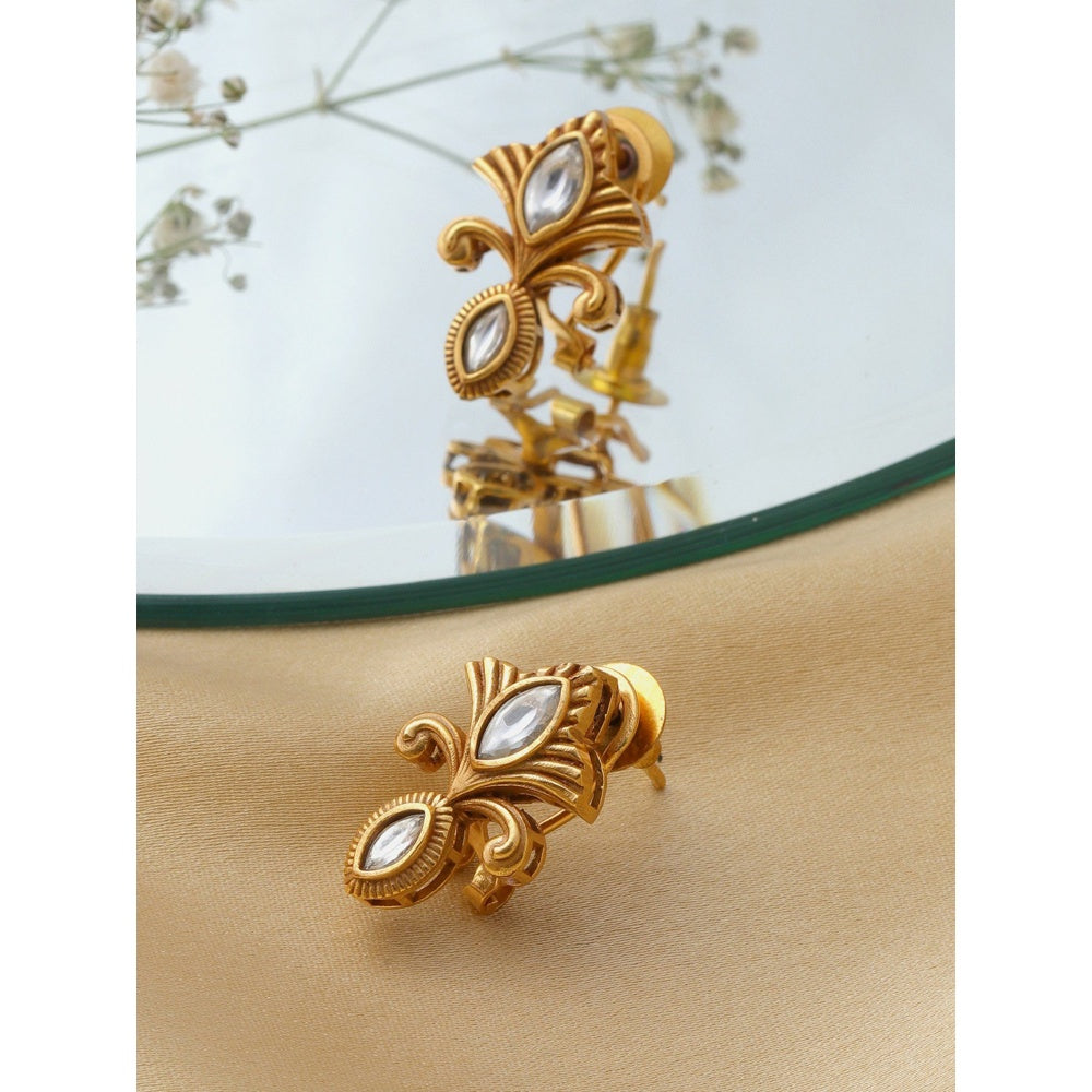 Ruby Raang Studio Golden Earrings