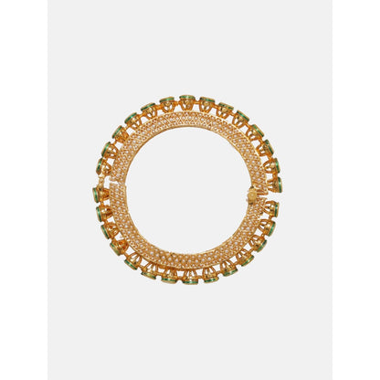 Ruby Raang Studio Kundan And Pearl Studded Bangle