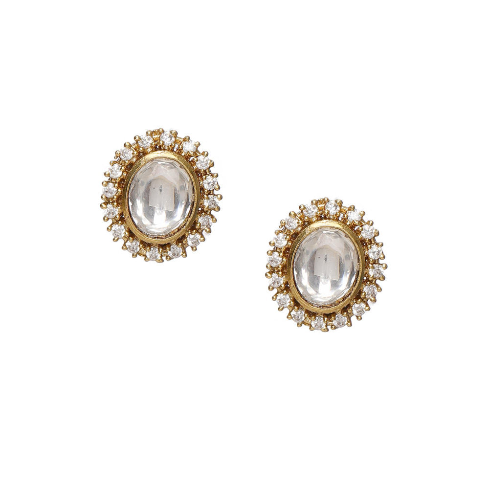 Ruby Raang Studio Kundan Hasli Necklace with Matching Studs