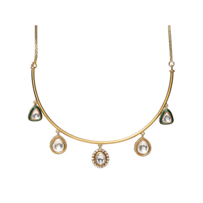 Ruby Raang Studio Kundan Hasli Necklace with Matching Studs