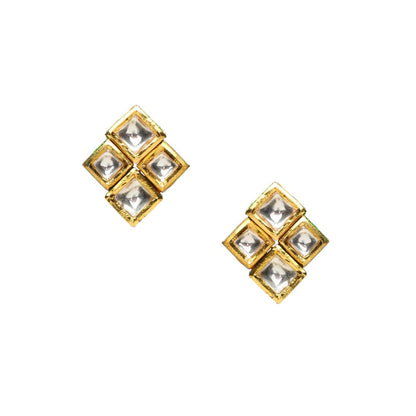Ruby Raang Studio Kundan In Pearl String Necklace with Matching Studs