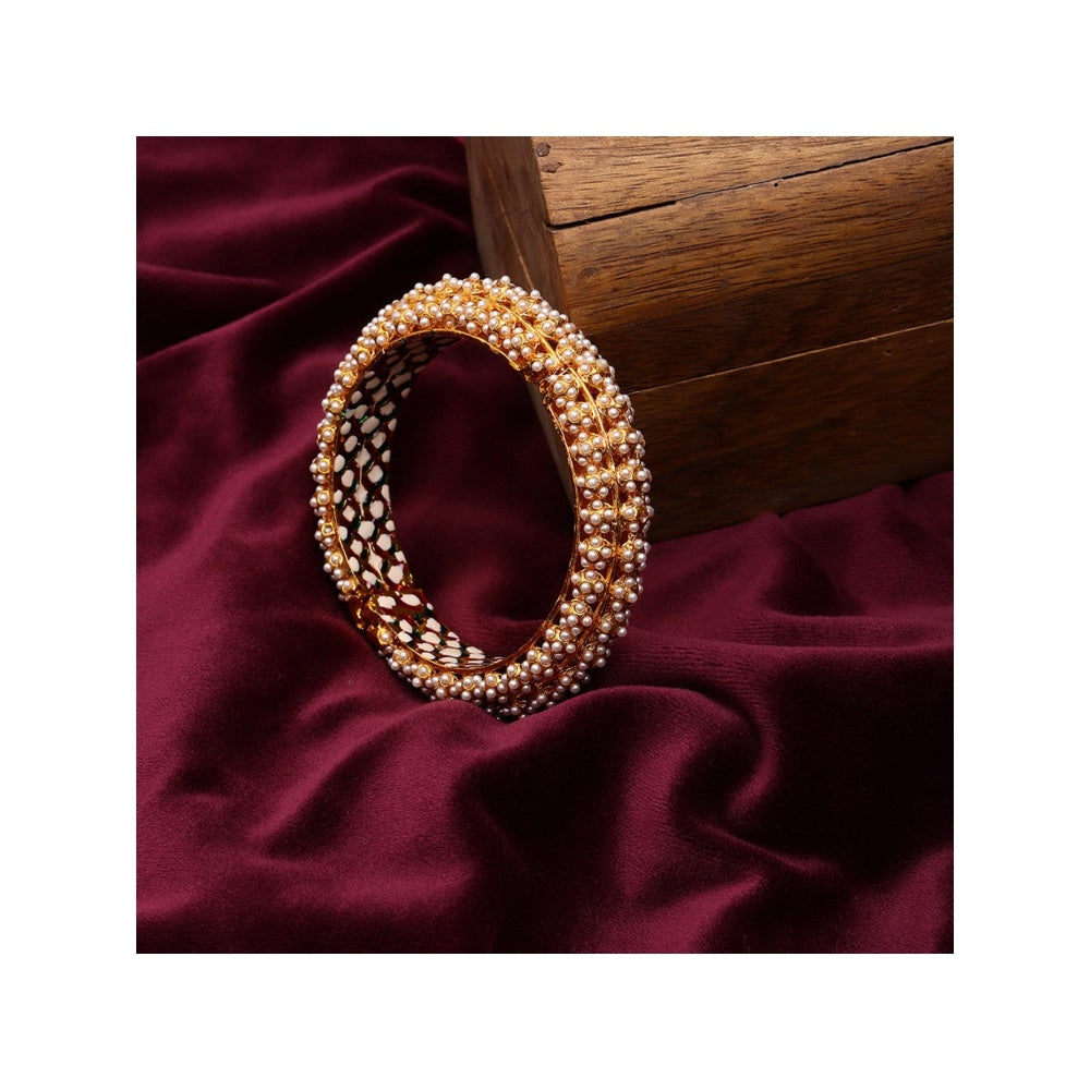 Ruby Raang Studio Handcrafted Heavy Bangle White