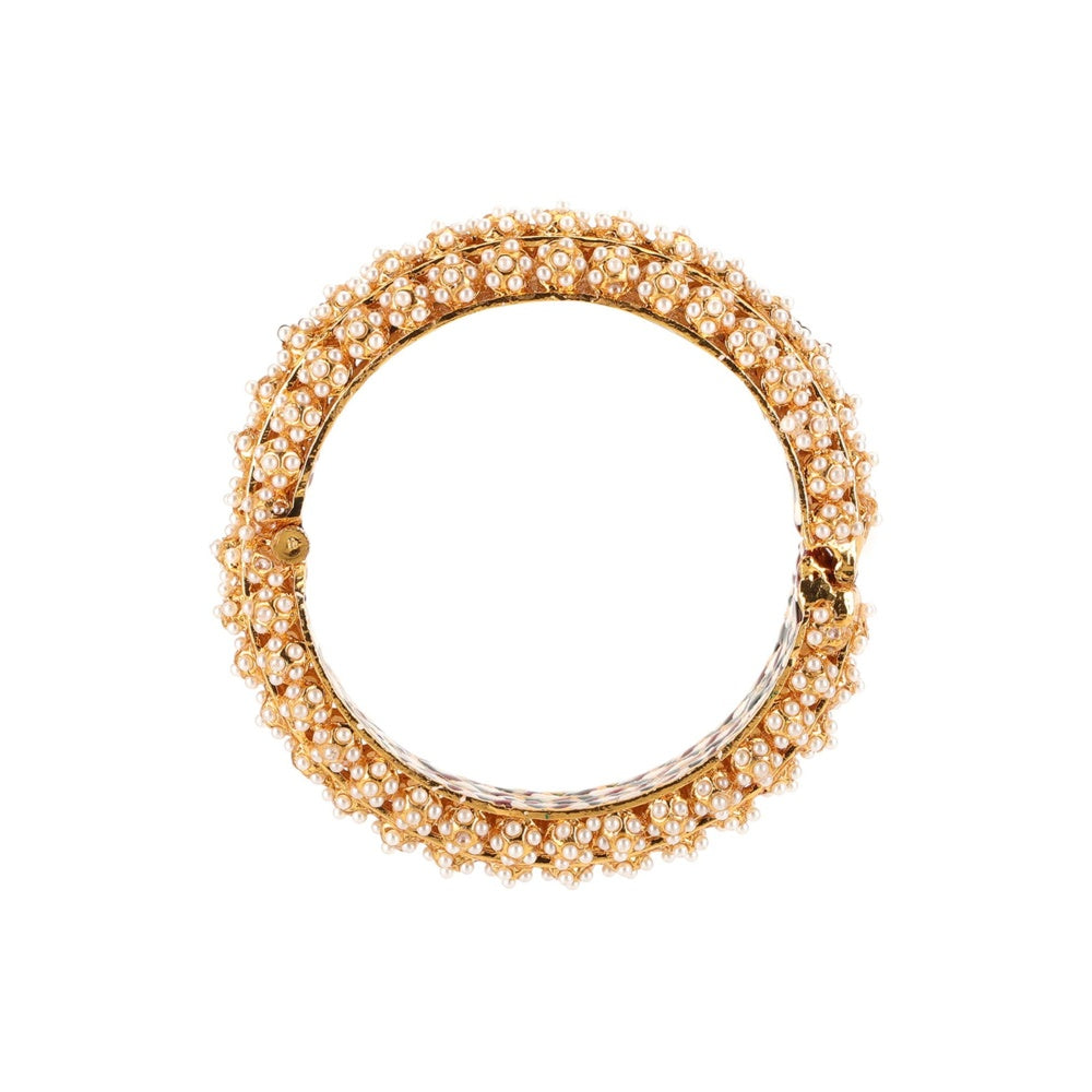 Ruby Raang Studio Handcrafted Heavy Bangle White