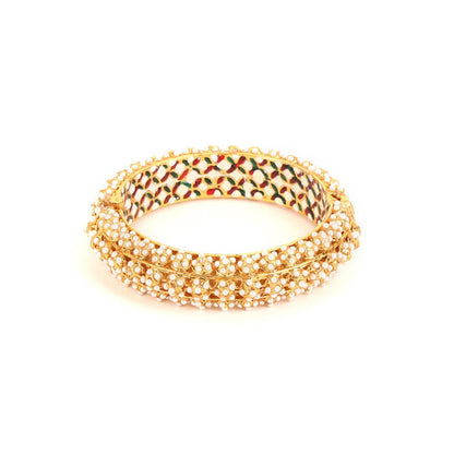 Ruby Raang Studio Handcrafted Heavy Bangle White