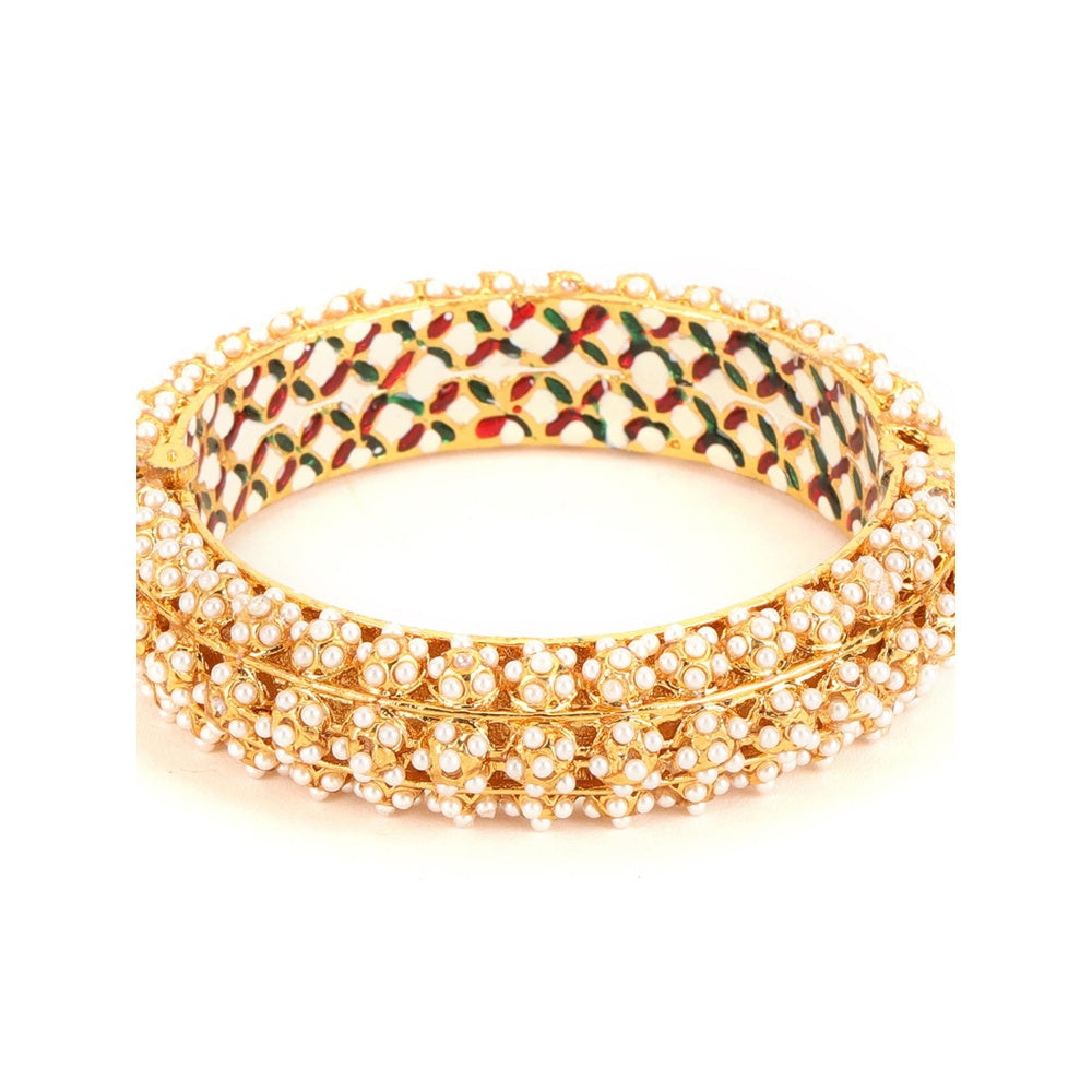 Ruby Raang Studio Handcrafted Heavy Bangle White