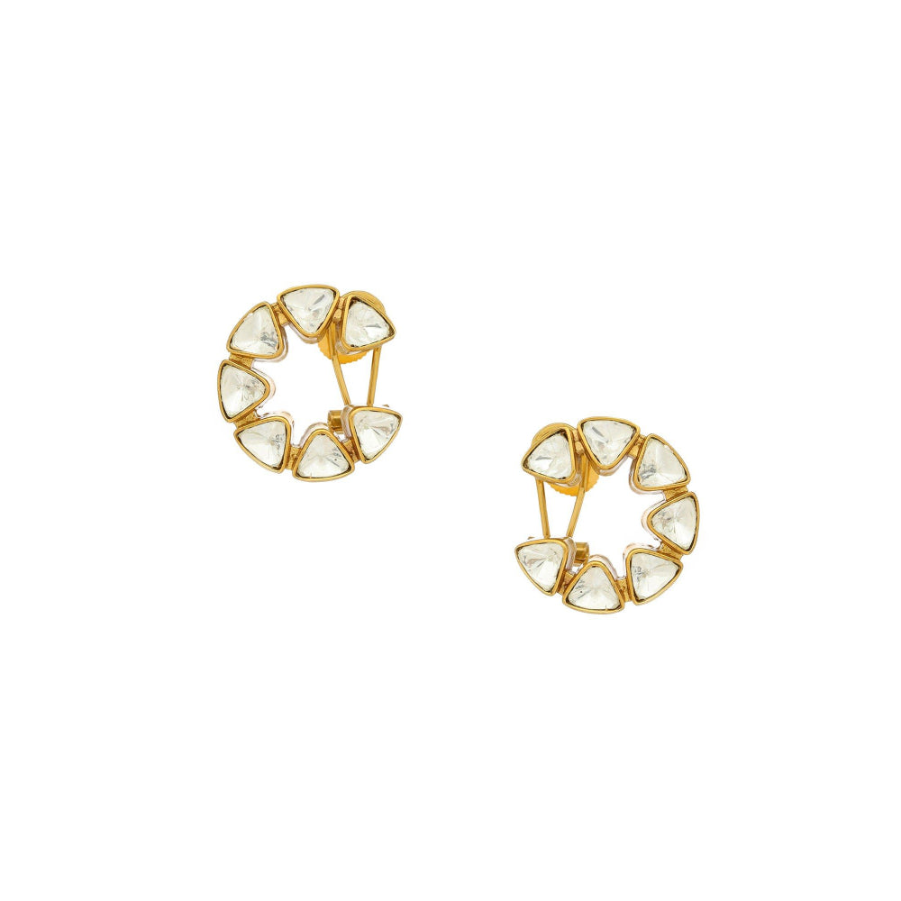 Ruby Raang Studio Moissanite Earrings -White