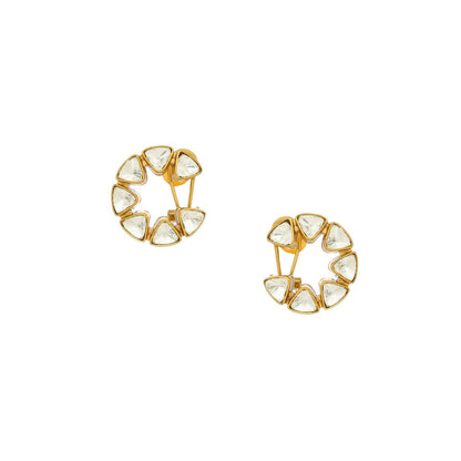 Ruby Raang Studio Moissanite Earrings -White