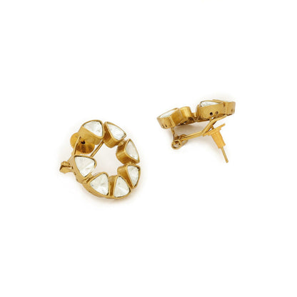 Ruby Raang Studio Moissanite Earrings -White