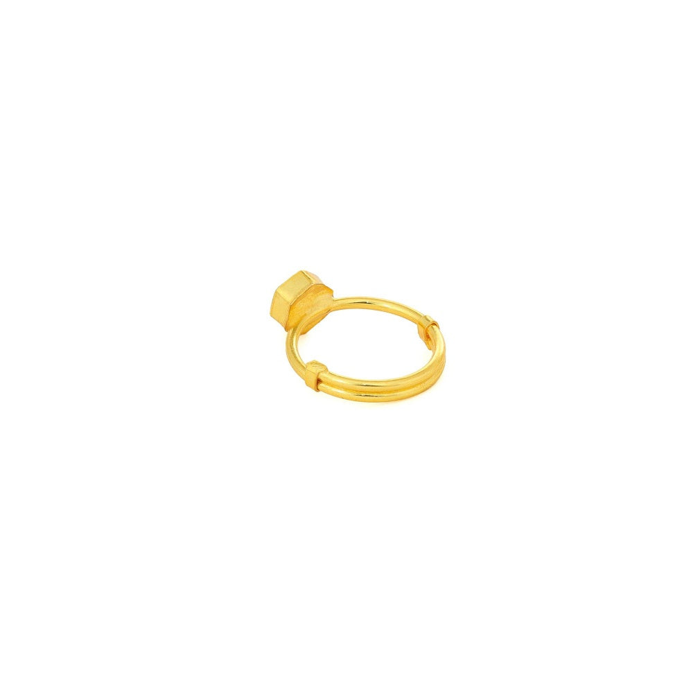 Ruby Raang Studio Natural Stone Green Hexagon Ring -Green