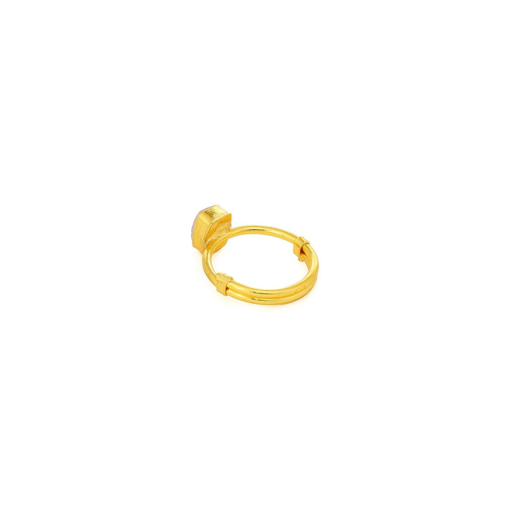 Ruby Raang Studio Natural Stone Pink Ring -Pink