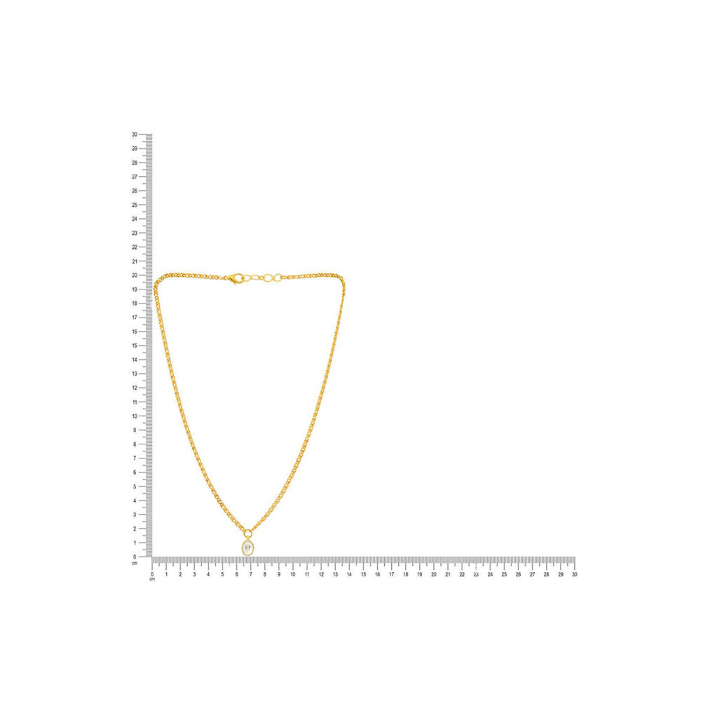 Ruby Raang Studio Minimalist Kundan Necklace -White