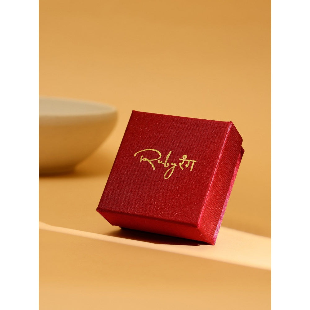 Ruby Raang Studio Rhodium Plated Kundan Necklace -White