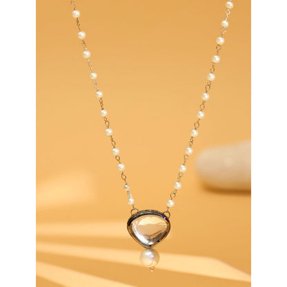 Ruby Raang Studio Beaded Kundan Necklace -White