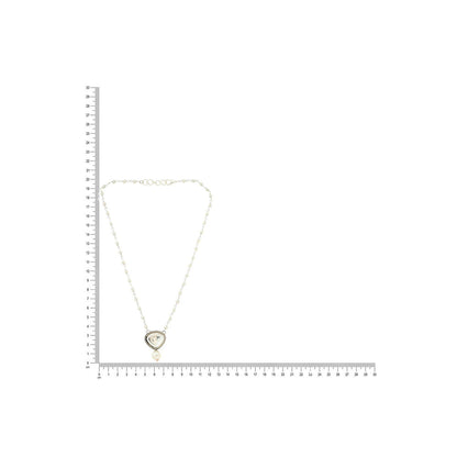Ruby Raang Studio Beaded Kundan Necklace -White