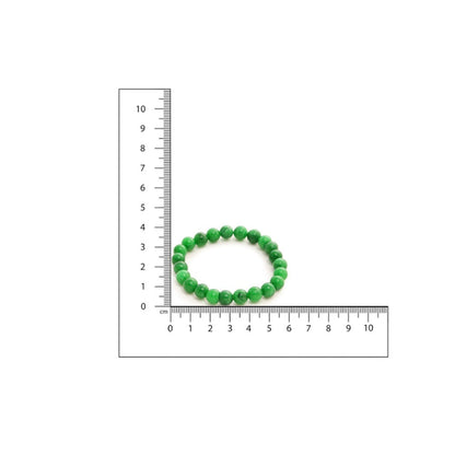 Ruby Raang Studio Green Jade Elastic Bracelet -Green