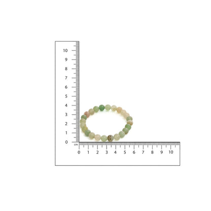 Ruby Raang Studio Green Avanturine Beads Elastic Bracelet -Green