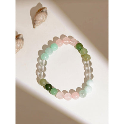Ruby Raang Studio Multi-Coloured Pastel Shade Crystal Bracelet