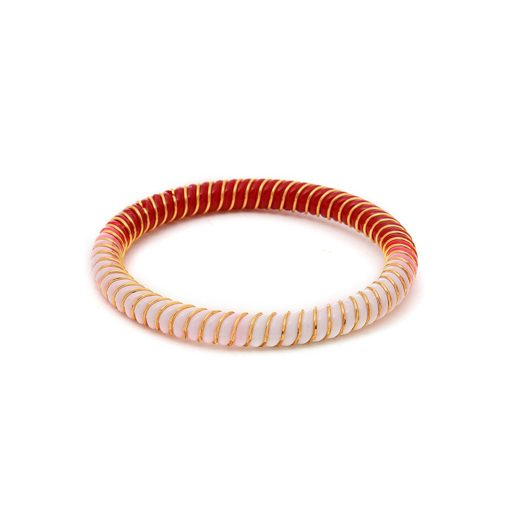 Ruby Raang Studio Multi-Color Brass Gold Plated Fusion Bangle