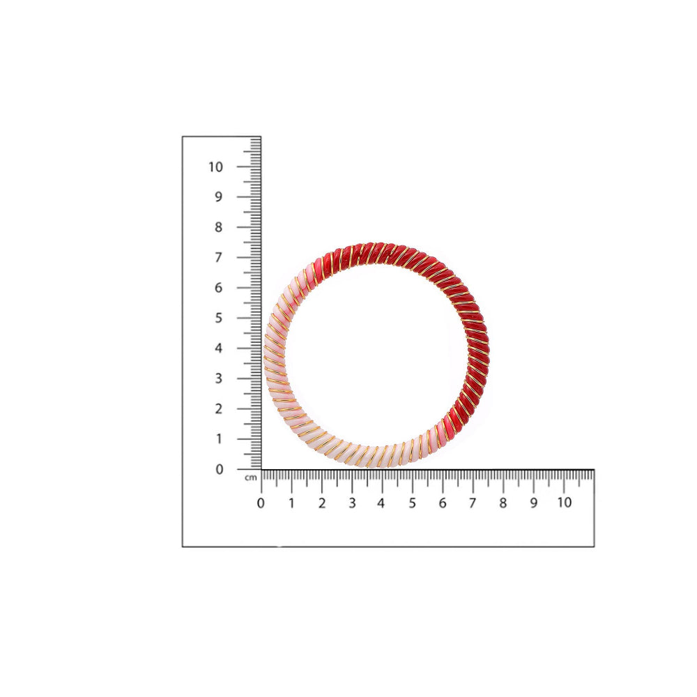 Ruby Raang Studio Multi-Color Brass Gold Plated Fusion Bangle