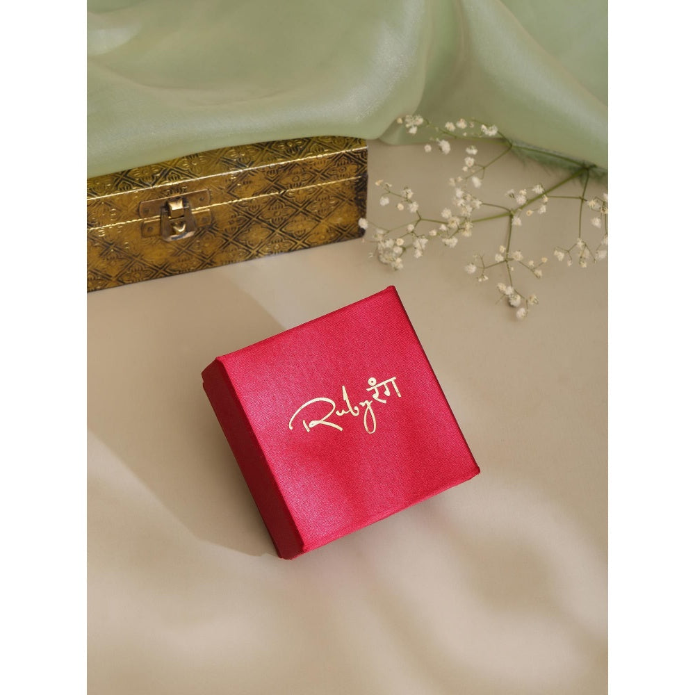Ruby Raang Studio Pink Brass Gold Plated Kundan Necklace