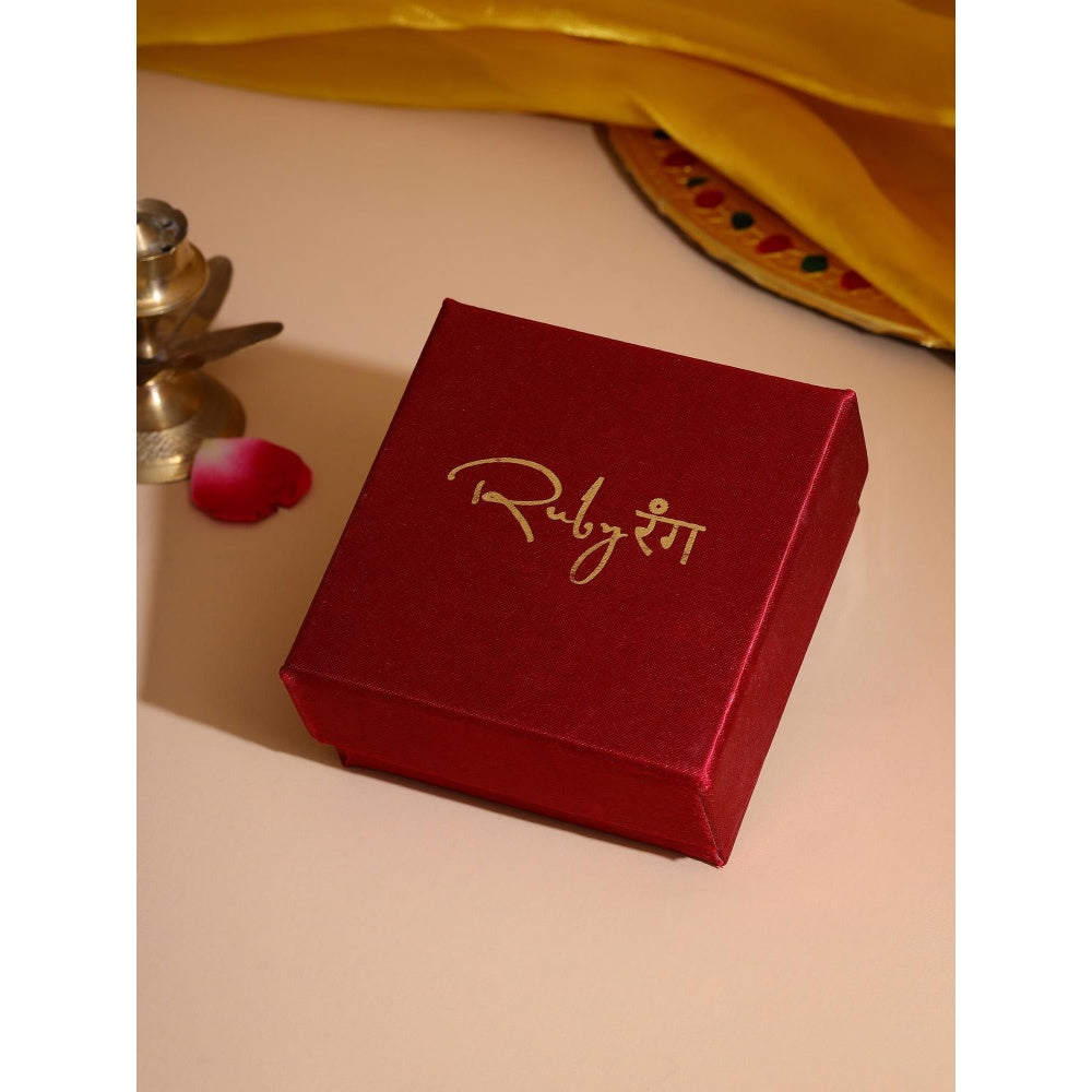 Ruby Raang Studio Gold Brass Gold Plated Statement Ring