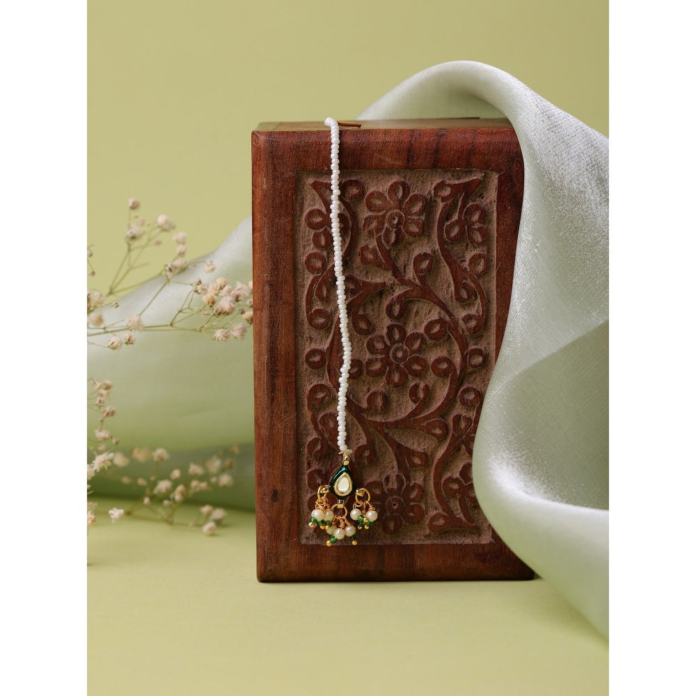 Ruby Raang Studio Kundan Maang Tikka