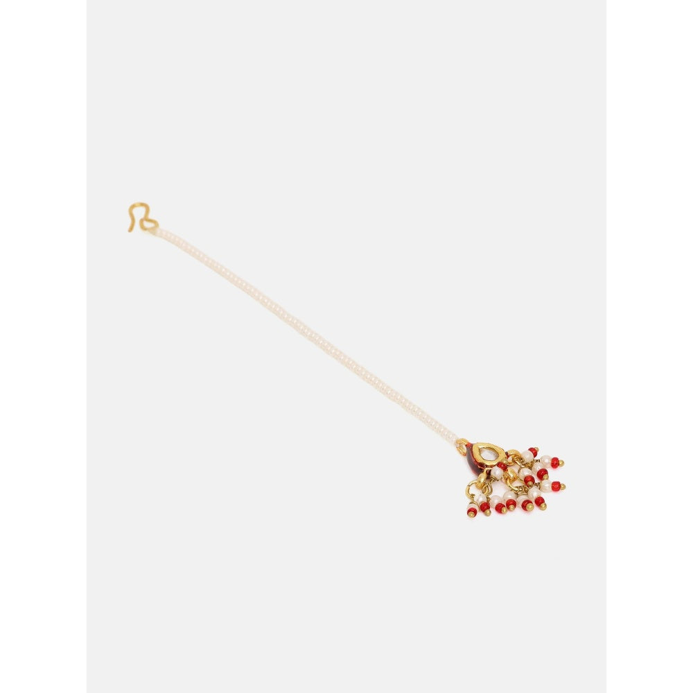 Ruby Raang Studio Kundan Maang Tikka